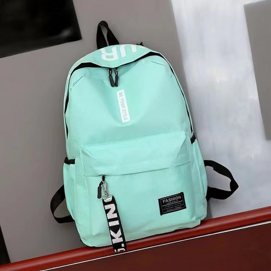 Unisex High Quality Nylon Backpack Waterproof Zipper Anti-Theft Paneled Fashionable Notebook Bag